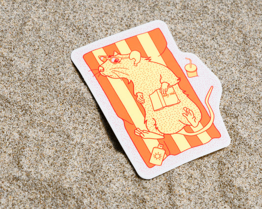 Summer Beach Rat Sticker